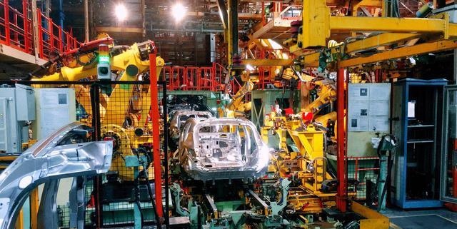 汽车焊装自动化出产线车间